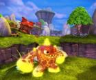 Skylander Eruptor, существо, которое бросает огненные шары и пламени. Пожар Skylanders